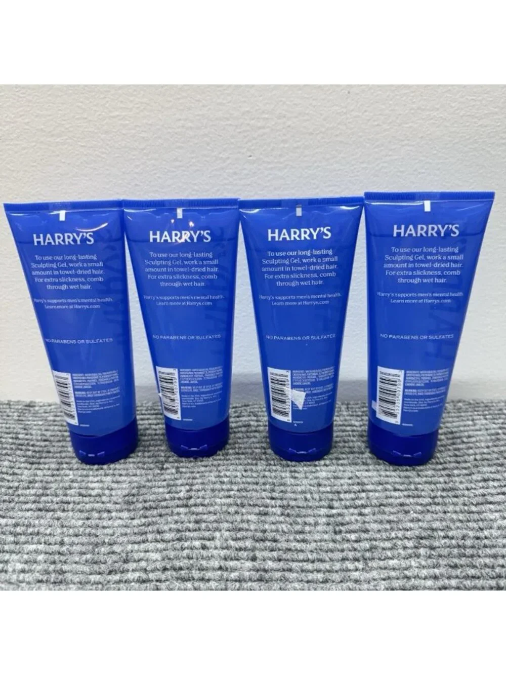 Harry's Sculpting Gel Firm Hold 6.7 fl oz 4 Pack Flake Free Polished Finish New